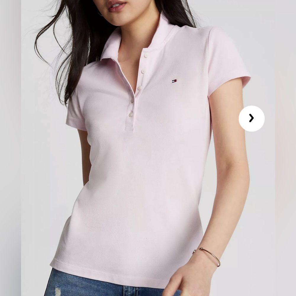 Tommy Hilfiger Light Pink Collared Shirt size large new with tags